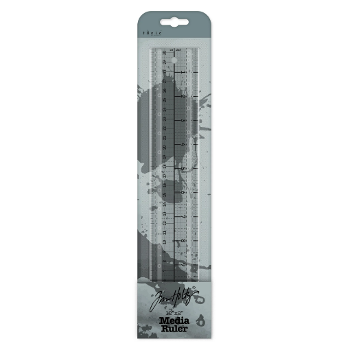 Picture of Tonic Studios Tim Holtz Media Ruler – Πολυλειτουργικός Χάρακας Mixed Media 30 cm