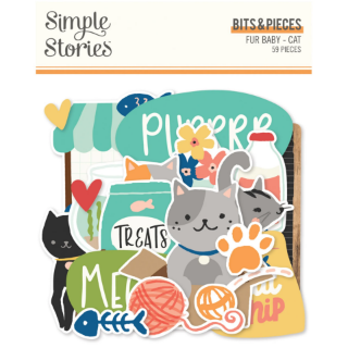 Picture of Simple Stories Διακοσμητικά Εφήμερα - Fur Baby Cat, Bits & Pieces, 59τεμ.