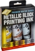 Picture of Essdee Metallic Block Printing Ink 100 ml | Μεταλλικά Μελάνια Λινοτυπίας Νερού – Gold, Bronze, Silver, 3 τεμ.
