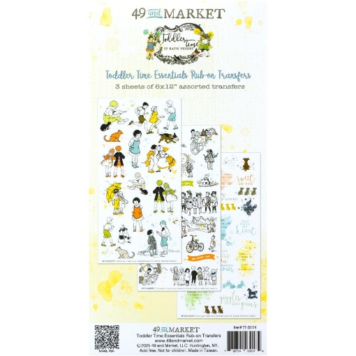 Picture of 49 & Market Rub-On Transfer Set 6" x 12" | Φύλλα Μεταφοράς Εικόνας – Toddler Time Essentials, 3τεμ.