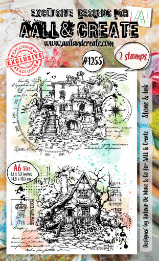 Picture of Aall & Create Διάφανες Σφραγίδες A6 - Nr 1255 Stone & Ink, 2τεμ. 