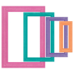 Picture of Sizzix Framelits Μήτρες Κοπής by Stacey Park -  Fanciful Reversed, Renee Deco Rectangles, 9τεμ.