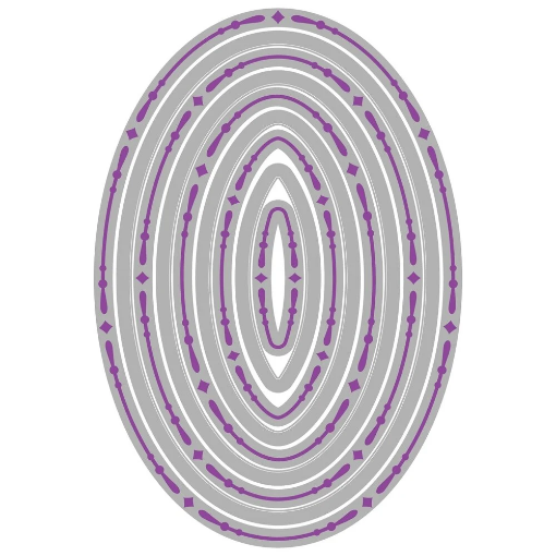 Picture of Sizzix Framelits Μήτρες Κοπής by Stacey Park - Fanciful Reversed, Clare Classic Ovals, 9τεμ.