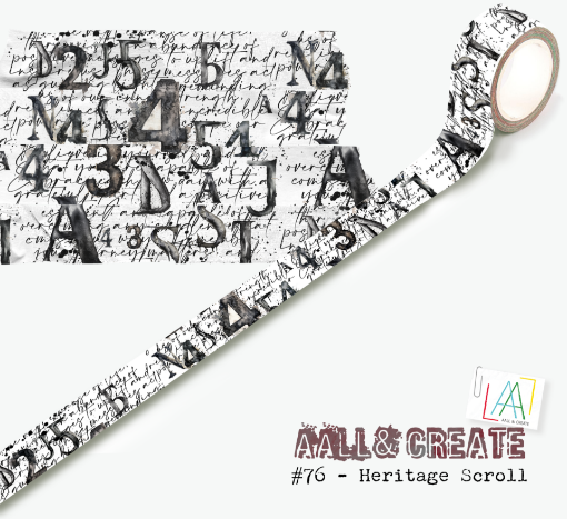 Picture of Aall and Create Washi Tape Διακοσμητική Ταινία 10m - Heritage Scroll