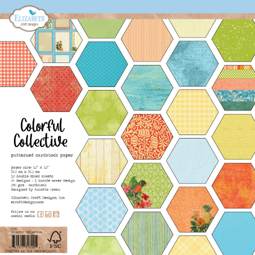 Picture of Elizabeth Craft Designs Συλλογή Cardstock Χαρτιών Scrapbooking Διπλής Όψης 12'' x 12'' - Sunny Days, Colorful Collective