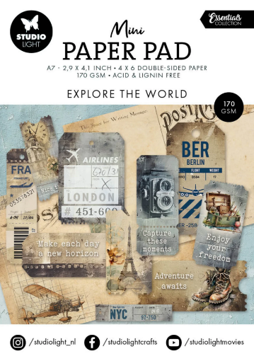 Picture of Studio Light Essentials Mini Paper Pad Μπλοκ Εφήμερα A7 - Explore The World