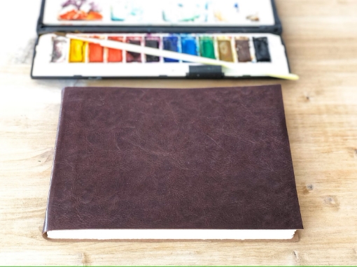 Picture of Journal Shop Fabriano Artistico Watercolor Journal, Landscape - Χειροποίητο Δετό Journal με χαρτί 100% Βαμβάκι 300gsm, Καφέ 14 x19,5 cm