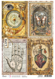 Picture of Ciao Bella Ριζόχαρτο Mixed A4 - Cabinet of Curiosities, Cabinet Cards, 5τεμ. 