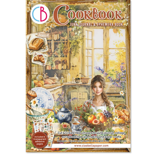 Picture of Ciao Bella Junk Journal & Ephemera Book A4 – CookBook (32 Σελίδες, 160+ Στοιχεία & Αυτοκόλλητα)