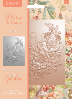 Picture of Crafter's Companion 2D Embossing Folder Μήτρα Για Ανάγλυφα - Nature's Garden - Flora & Fauna, Ladybug Love