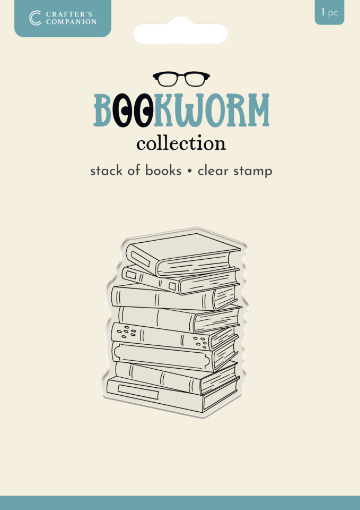 Picture of Crafter's Companion Διάφανη Σφραγίδα - Bookworm,  Stack of Books