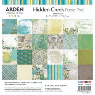 Picture of Arden Creative Studio Μπλόκ Scrapbooking Διπλής 'Οψης 8" x 8" - Hidden Creek