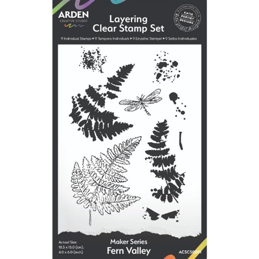 Picture of Arden Creative Studio Layering Διάφανες Σφραγίδες - Maker Series, Fern Valley, 9τεμ. 