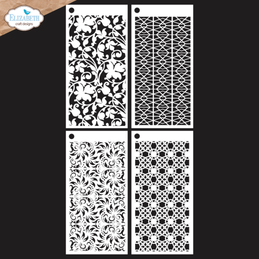 Picture of Elizabeth Craft Designs Σετ με Στένσιλ - Mr. & Mrs. Stencils, Art Journal Specials, Journal 7, 4τεμ.