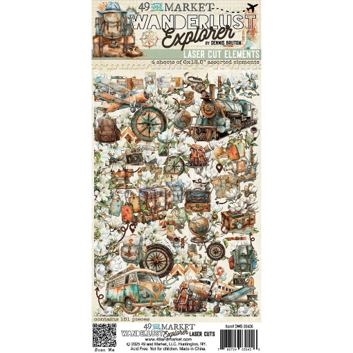 Picture of 49 & Market Laser Cut Outs Διακοσμητικά Στοιχεία - Wanderlust Explorer, Elements, 151τεμ.