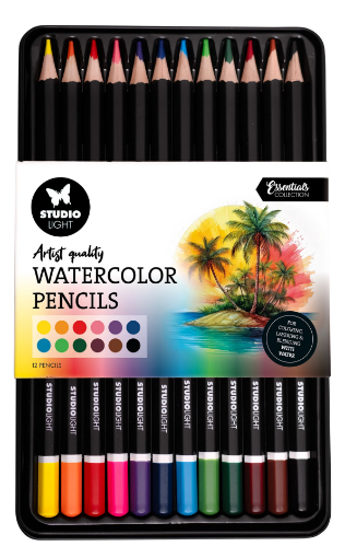Picture of Studio Light Essentials Artist Quality Watercolor Pencils - Χρωματιστά Μολύβια Ακουαρέλας, 12τεμ. 