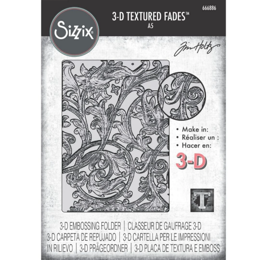 Picture of Sizzix Tim Holtz 3D Texture Fades Embossing Folder Μήτρα Για Ανάγλυφα A5 - Entangled Large 