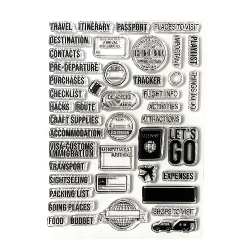 Picture of Elizabeth Craft Designs Planner Essentials Διάφανες Σφραγίδες - Once In A Lifetime, Travel Journal, 44τεμ. 