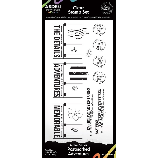 Picture of Arden Creative Studio Διάφανες Σφραγίδες - Maker Series, Postmarked Adventures, 18τεμ.  