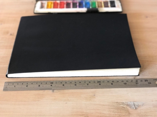 Picture of Journal Shop Fabriano Artistico Watercolor Journal, Landscape - Χειροποίητο Δετό Journal με χαρτί 100% Βαμβάκι 300gsm, Μαύρο 14 x19,5 cm