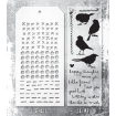 Picture of Stampers Anonymous Tim Holtz Σετ με Σφραγίδες και Στένσιλ - Silhouette Birds, Stitches, Dotted and Dashes,  15τεμ.