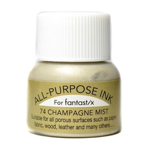 Picture of Tsukineko All-Purpose Ink – Champagne Mist | Μεταλλικό Περλέ Μελάνι για Όλες τις Χρήσεις για Χαρτί, Ύφασμα & Mixed Media 15ml