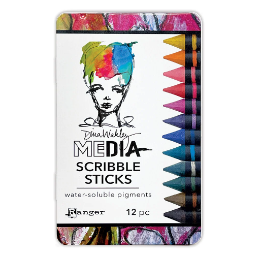 Picture of Ranger Dina Wakley MEdia Scribble Sticks Set 5 | Υδατοδιαλυτά Pigment Sticks, 12 τεμ.