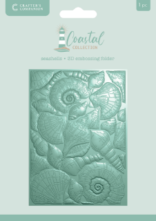 Picture of Crafter’s Companion Coastal Seashells | 3D Embossing Folder 5" x 7" με Κοχύλια