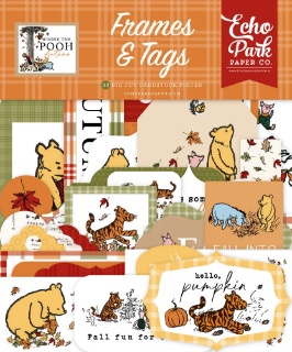 Picture of Echo Park Winnie the Pooh Autumn Frames & Tags | Cardstock Εφήμερσ 33 τεμ.
