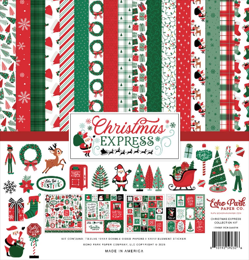 Picture of Echo Park Paper Collection Kit Συλλογή Χαρτιών Scrapbooking Διπλής Όψης 12" x 12" - Christmas Express   