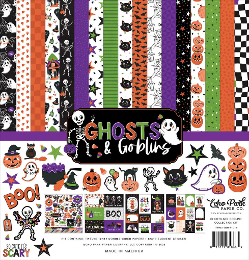 Picture of Echo Park Paper  Collection Kit Συλλογή Χαρτιών Scrapbooking Διπλής Όψης 12" x 12"- Ghosts And Goblins 