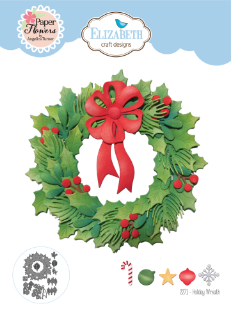 Picture of Elizabeth Craft Designs Festive Holly | Μήτρες Κοπής για Χριστουγεννιάτικο Στεφάνι, 10 τεμ.