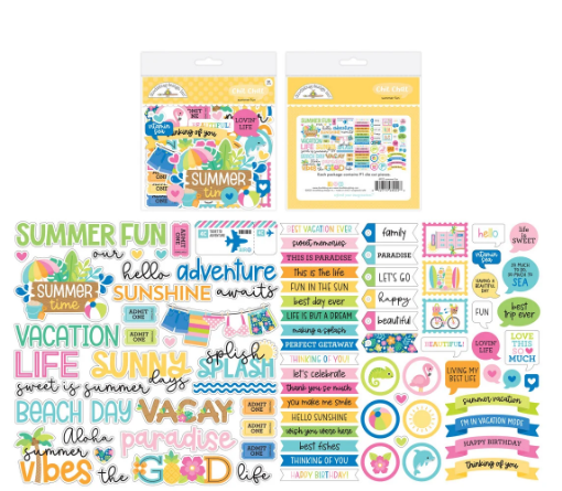 Picture of Doodlebug Design Chit Chat - Διακοσμητικά Εφήμερα - Summer Fun, 91τεμ.