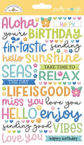 Picture of Doodlebug Design Puffy Words Αυτοκόλλητα - Summer Fun, 124τεμ.