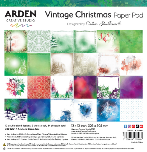 Picture of Arden Creative Studio Μπλοκ Scrapbooking 12" x 12" - Vintage Christmas 