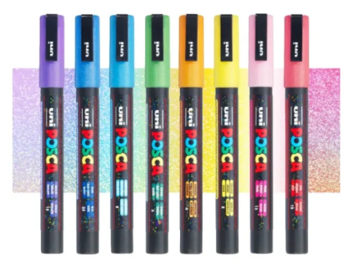 Picture of Μαρκαδόροι Glitter POSCA 3M Fine Bullet Tip 