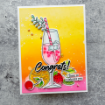 Picture of Pinkfresh Studio Clear Stamps | Διάφανες Σφραγίδες με Cocktails - Cheers, 8 τεμ.