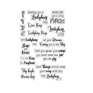 Picture of Crafter's Companion Διάφανες Σφραγίδες - Nature's Garden - Flora & Fauna, Ladybug Hugs, 13τεμ.   