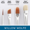 Picture of Willow Wolfe Amavi Artist Specialty Brush Set Πινέλα - Σετ 4: Fine Round, Angle, Filbert, Dodo, 4τεμ.