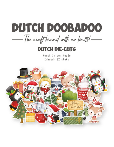 Picture of Dutch Doobadoo Διακοσμητικά Εφήμερα - Christmas In A Cup, 22τεμ.