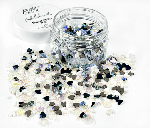 Picture of Picket Fence Studios Embellishments – Mix Διακοσμητικών Neutral Hearts