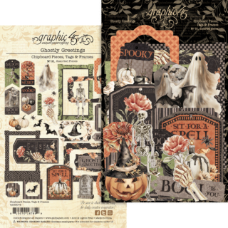 Picture of Graphic 45 Διακοσμητικά Chipboard Tags & Frames - Ghostly Greetings, 32τεμ.