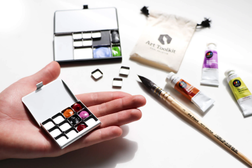 Picture of Art Toolkit Demi Palette Silver Mini Μαγνητική Παλέτα Τσέπης Ασημί – Χωρίς Pans