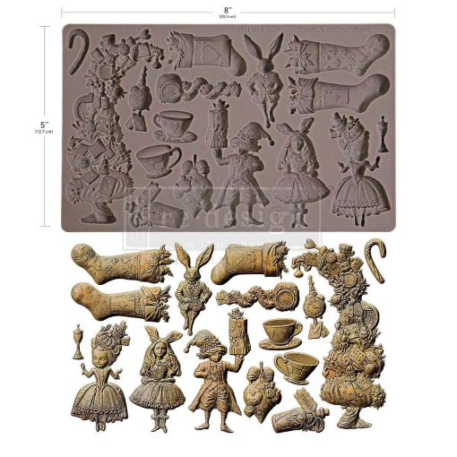 Picture of Re-Design with Prima Whimsical Holiday Dreams 5'' x 8'' Decor Moulds - Καλούπι Σιλικόνης