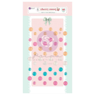 Picture of Prima Marketing Embellishments Αυτοκόλλητες Πέρλες - Cherry Sweet, Say It In Crystals, 48τεμ.