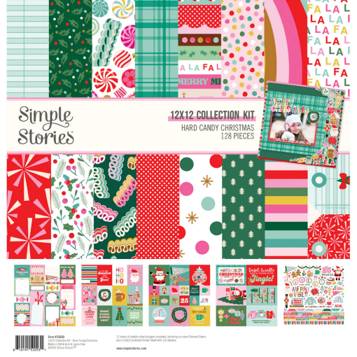Picture of Simple Stories Συλλογή Χαρτιών Scrapbooking Διπλής 'Οψης 12" x 12" - Hard Candy Christmas