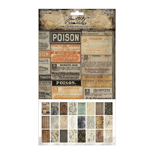 Picture of Tim Holtz Idea-Ology - Μπλοκ Χαρτιά 6" x 10", Halloween Backdrops