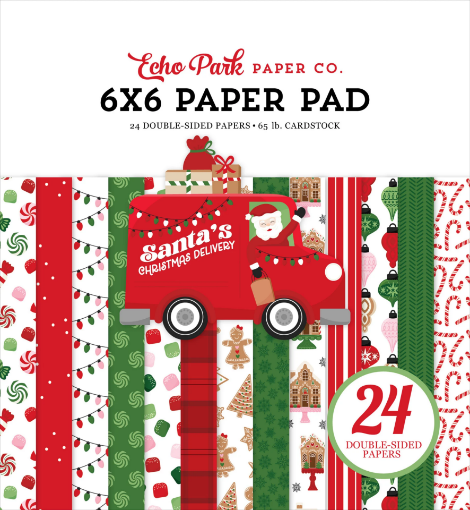 Picture of Echo Park Paper Pad 6"x6" | Μπλοκ Χαρτιών Santa’s Christmas Delivery, 24 Φύλλα