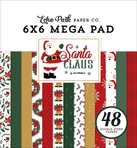 Picture of Echo Park Paper Μπλοκ Scrapbooking Διπλής Όψης Mega Paper Pad 6" X 6" - Santa Claus 