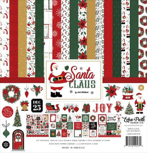 Picture of Echo Park Paper Collection Kit Συλλογή Χαρτιών Scrapbooking Διπλής Όψης 12" x 12" - Santa Claus 